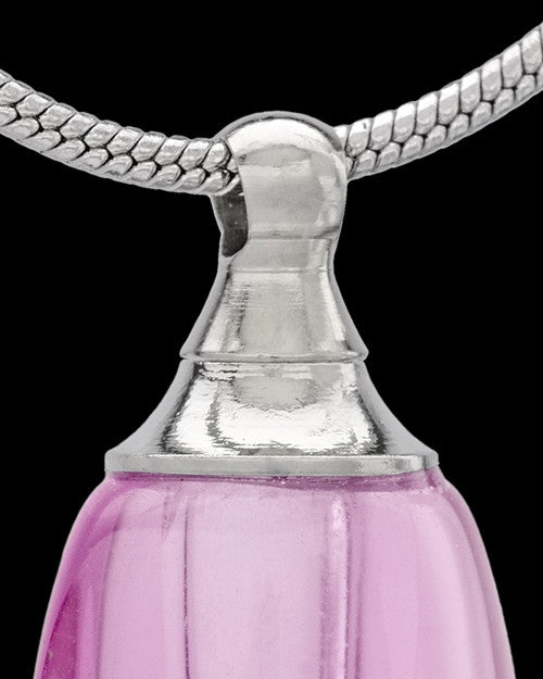 Urn Necklace Pink Fallen Tear Glass Locket