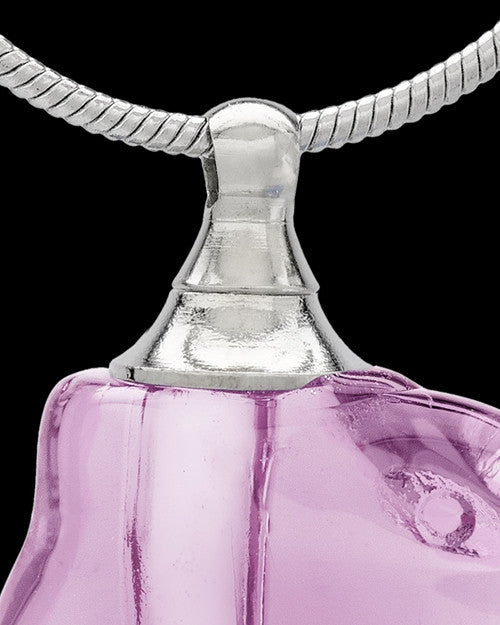 Urn Necklace Pink Aquatic Glass Locket