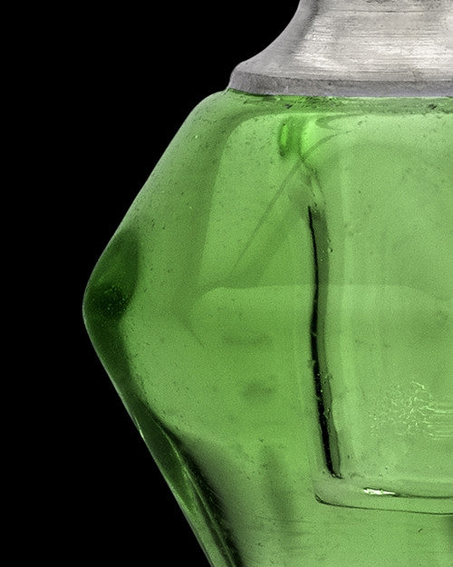 Urn Necklace Green Spinner Glass Locket
