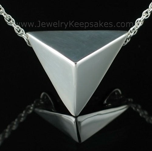 Jewelry Urn Triangle Keepsake in Sterling Silver