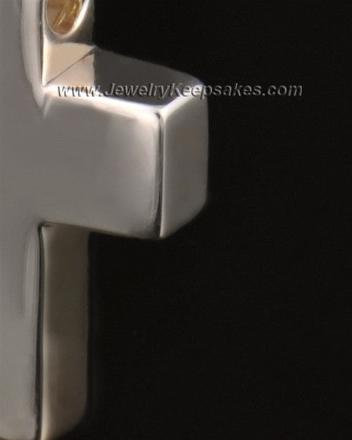 Remembrance Pendant 14k White Gold Slider Cross