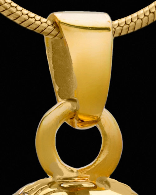Necklace Urn Gold Vermeil Baseball