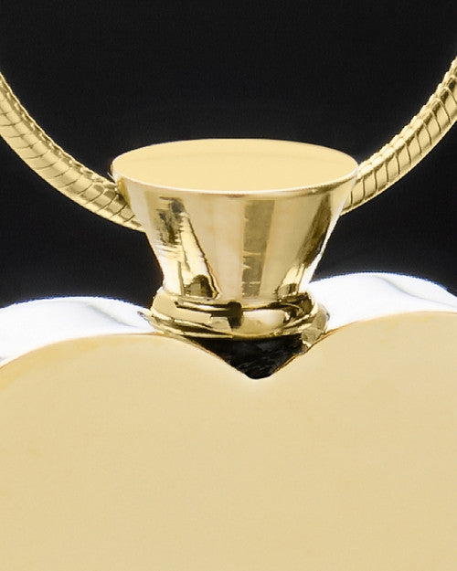 Gold Stainless Enamored Heart Memorial Jewelry