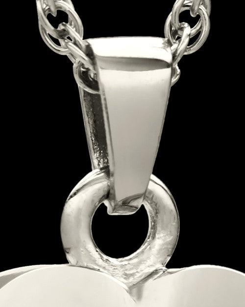Jewelry Urn 14k White Gold Mighty Heart Keepsake