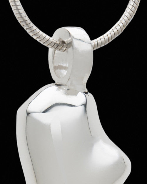 Pet Memorial Pendant Silver Plated Bone Keepsake
