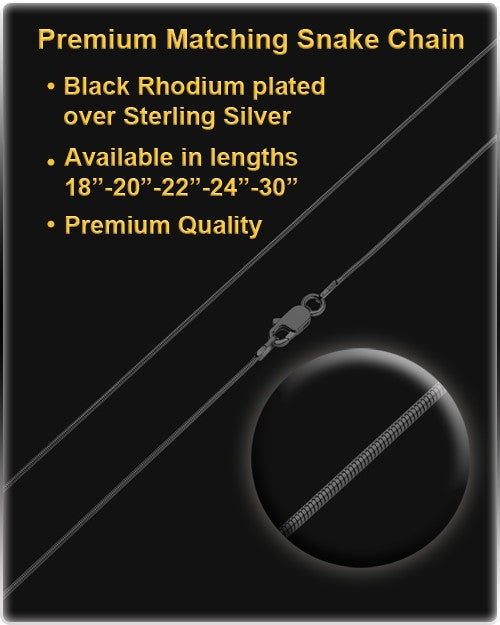 Black Plated Stainless Heavens Destiny Heart Keepsake Jewelry