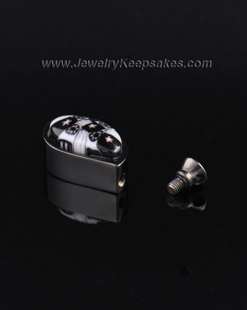 Black Plated Stainless Elegant Evening Keepsake Pendant