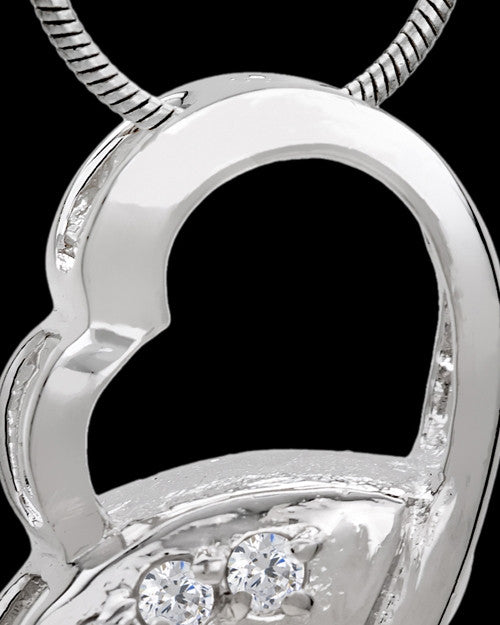 Spiraling Sensations Silver Plated Cremation Urn Pendant