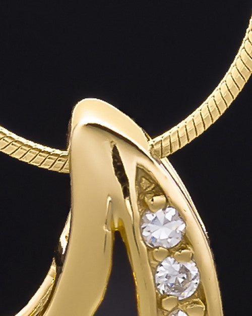 Gold Plated Treasures of the Heart Cremation Urn Pendant
