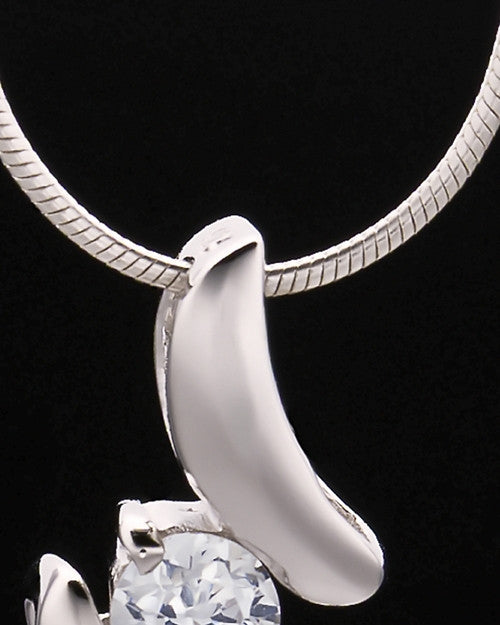 Sterling Silver Endless Love Cremation Urn Pendant