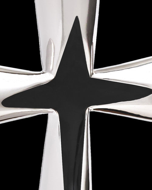 Stainless Blue Adorn Cross Cremation Urn Pendant