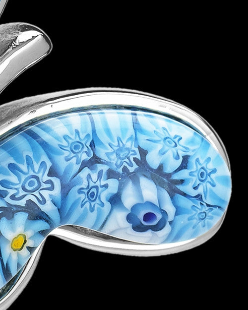 Stainless Steel Fly Away Blue Butterfly Remembrance Charm