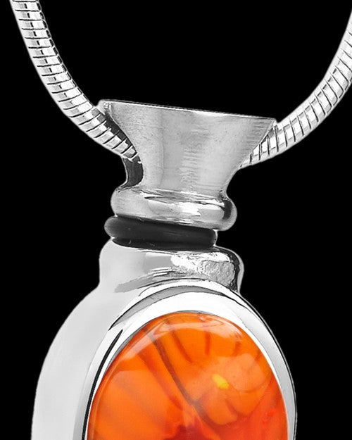 Silver Plated Tangerine Fly Away Butterfly Ash Keepsake
