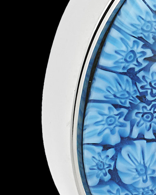 Silver Plated Befitting Blue Teardrop Cremation Urn Pendant