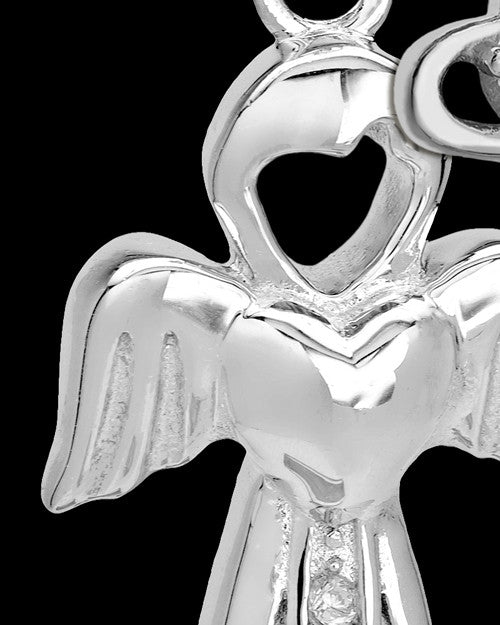 Sterling Silver July Heavenly Attendant Cremation Urn Pendant