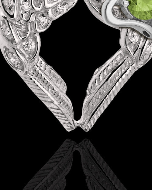 August Winged Memories' Sterling Silver Heart Cremation Pendant