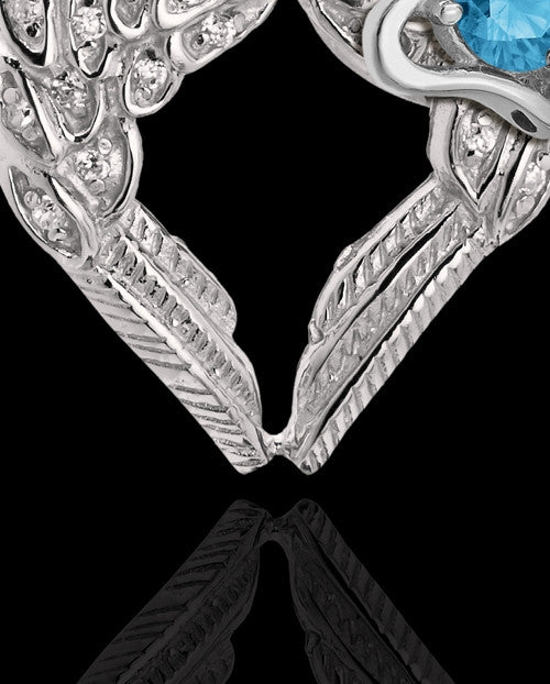 December Winged Memories' Sterling Silver Heart Cremation Pendant