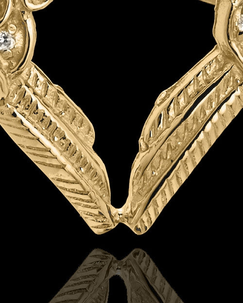 Gold Plated Winged Memories Heart Keepsake Jewelry