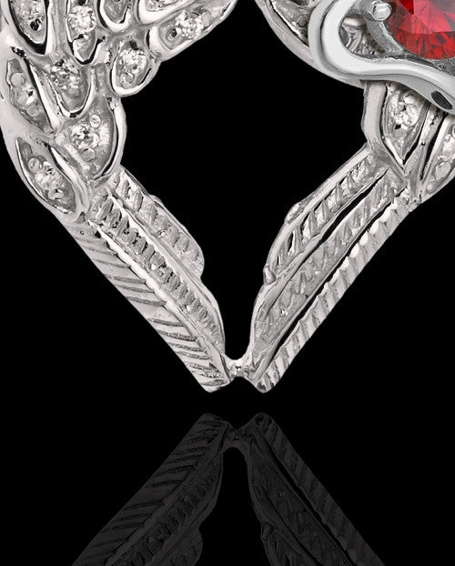 January Winged Memories' Sterling Silver Heart Cremation Pendant