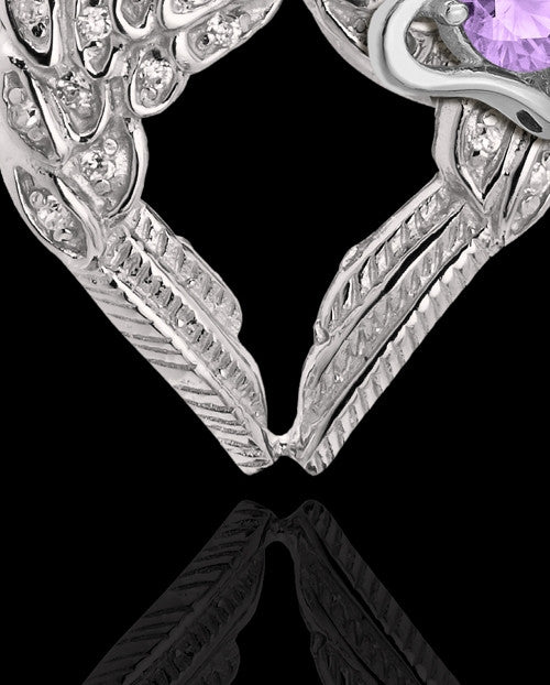 June Winged Memories' Sterling Silver Heart Cremation Pendant