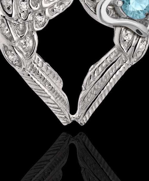 March Winged Memories' Sterling Silver Heart Cremation Pendant