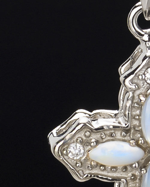 Sterling Silver Devout Cross Cremation Urn Pendant