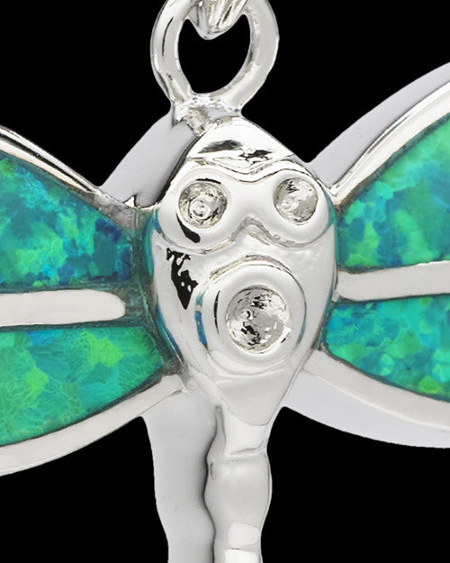 Sterling Silver Delicate Dragonfly Cremation Urn Pendant
