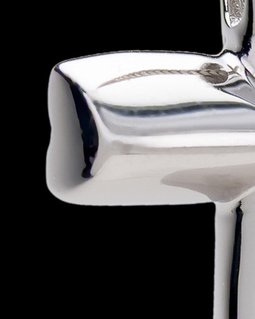 Sterling Silver Compact Cross Cremation Urn Pendant