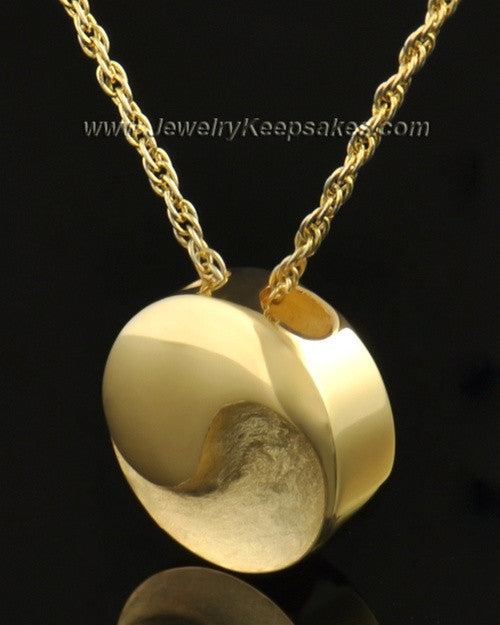 14k Gold Paired Round Pendant