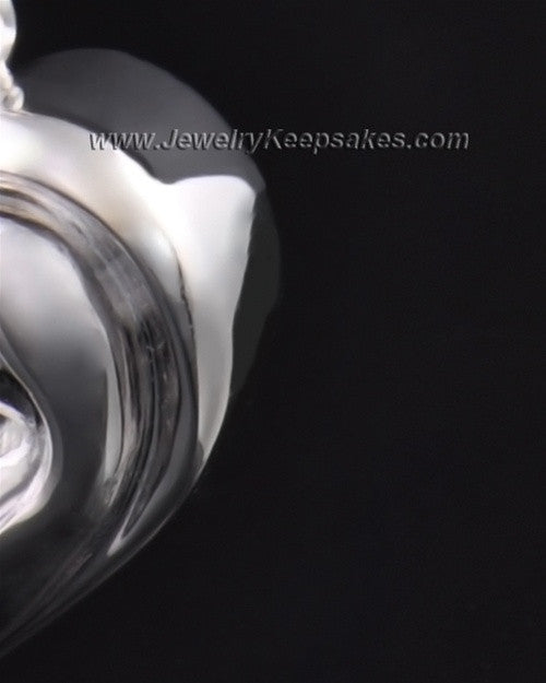 Sterling Silver Bond of Love Heart Cremation Keepsake