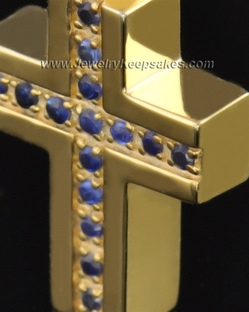 Gold Plated Royal Cross Cremation Necklace