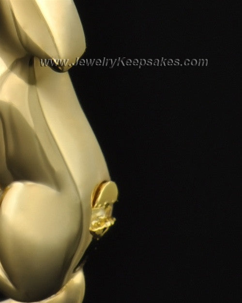 Gold Plated Delightful Dog Cremation Necklace