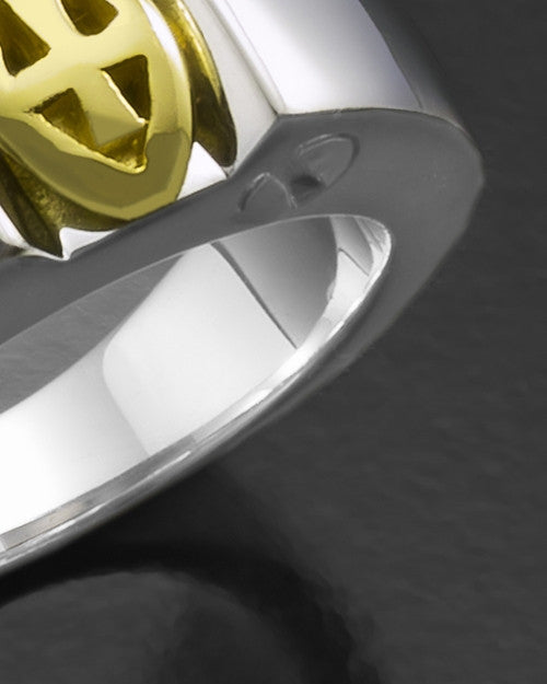 Ladies Silver Devout Ring For Ashes