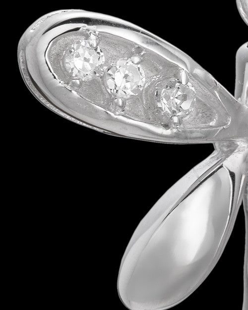 Sterling Silver Jeweled Dragonfly Urn Keepsake