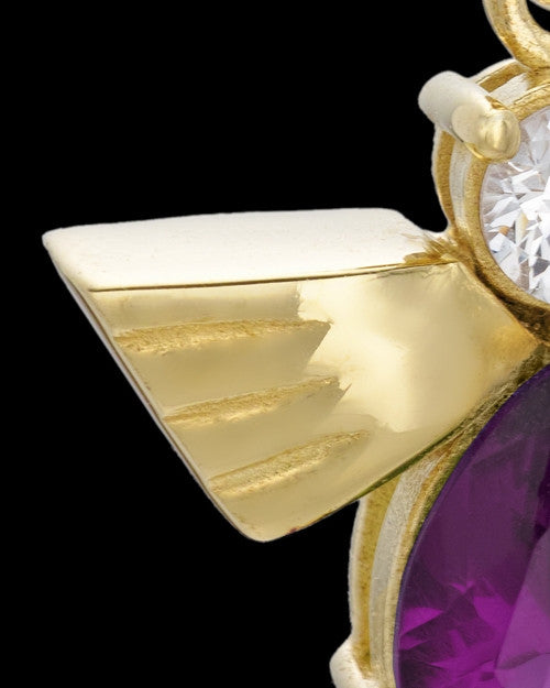 Gold Plated Lavender Lovely Messenger Urn Keepsake