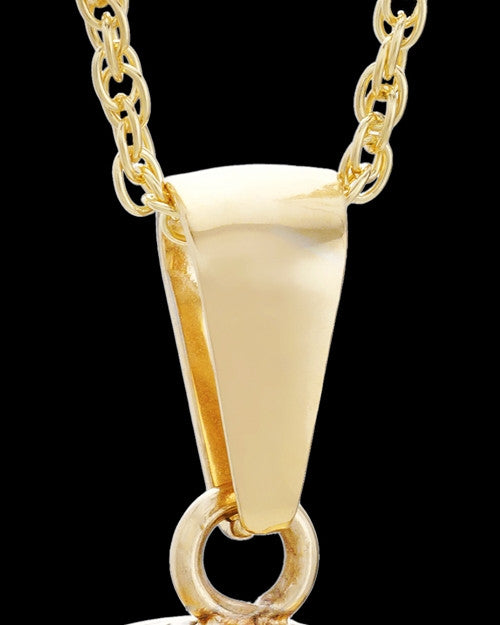 Gold Plated over Stainless Military Medallion-Air Force Urn Pendant