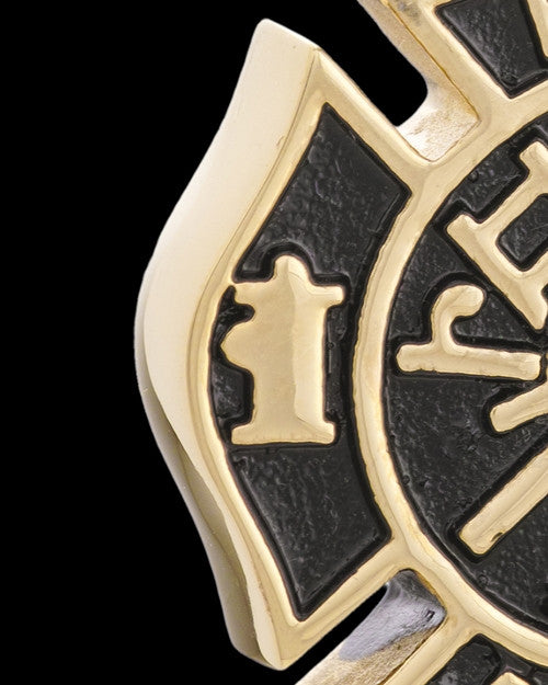 Gold Plated Fire Department Medallion Urn Pendant