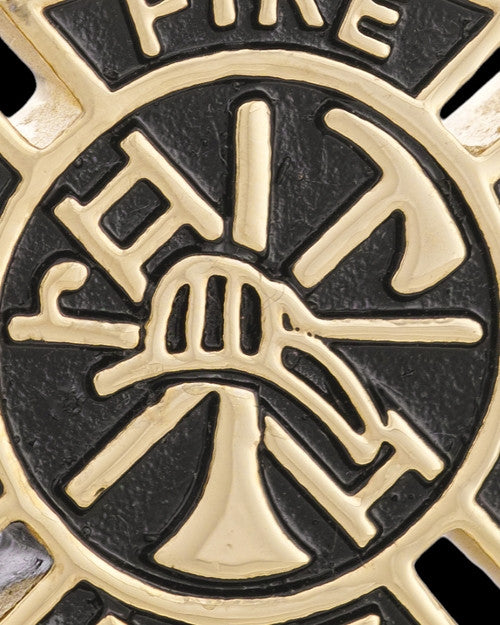 Gold Plated Fire Department Medallion Urn Pendant