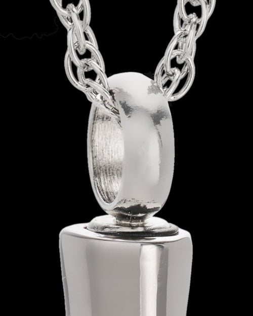 Stainless Paw Print Forever Heart Urn Pendant