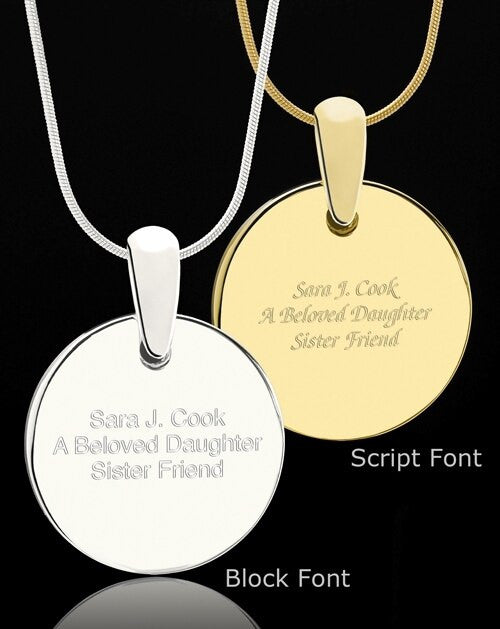 December Birthstone Gold Photo Round Pendant