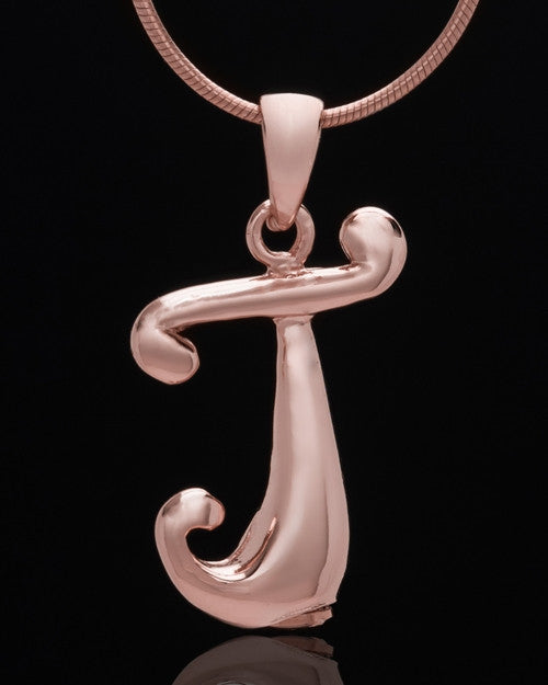 Rose Gold Plated "J" Keepsake Jewelry