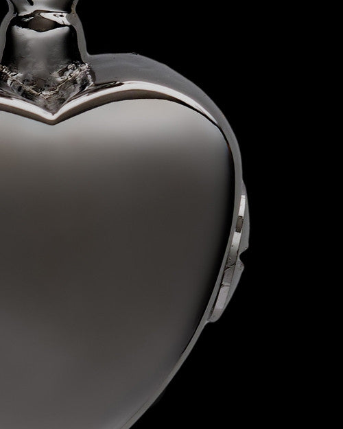 Black Plated Gentle Heart Urn Pendant