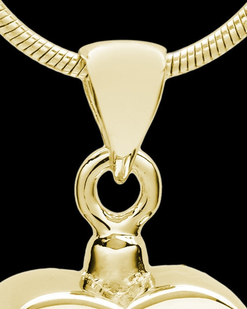 Gold Plated Gentle Heart Urn Pendant