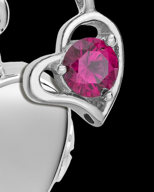 Sterling Silver Gentle Heart July Urn Pendant