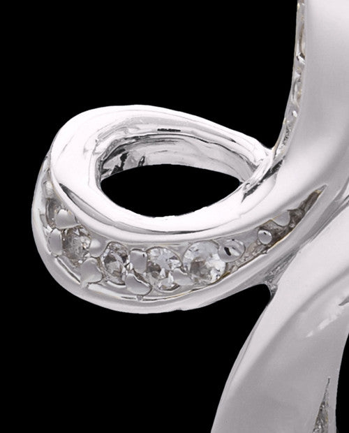 Sterling Silver April Fluid Cross Keepsake Jewelry