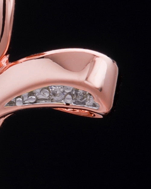 Rose Gold Plated Fluid Cross Keepsake Jewelry