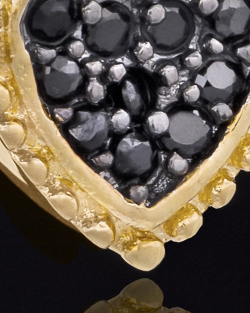 Gold Plated Darkness Heart Keepsake Jewelry