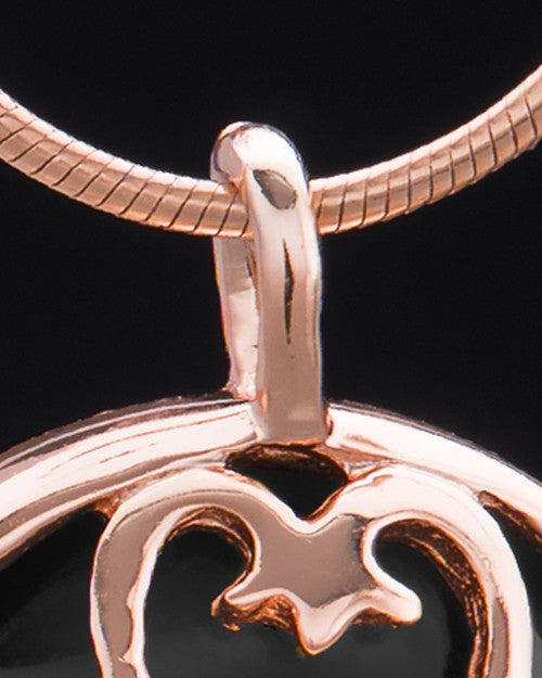 Rose Gold Plated Clover Heart Keepsake Jewelry