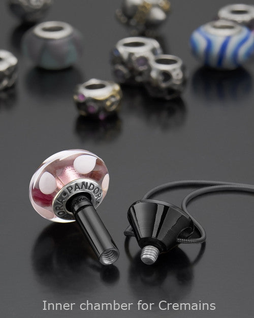 Black Stainless Millenium Cremation Pendant with Trusting Charm