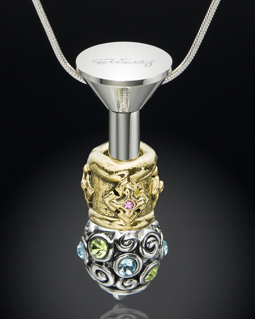 Stainless Steel Millenium Cremation Pendant with Trusting Charm